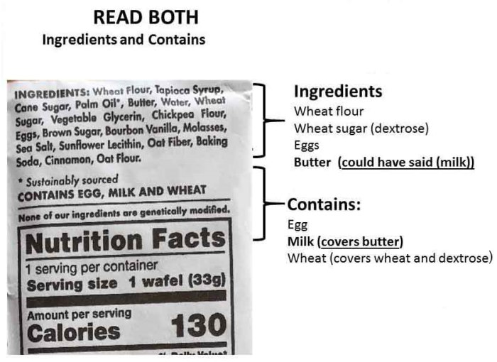 Food Allergy Label